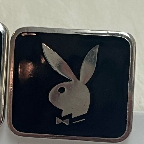 Playboy Men's Rabbit Bunny Head Cufflinks - Picture 2 of 5